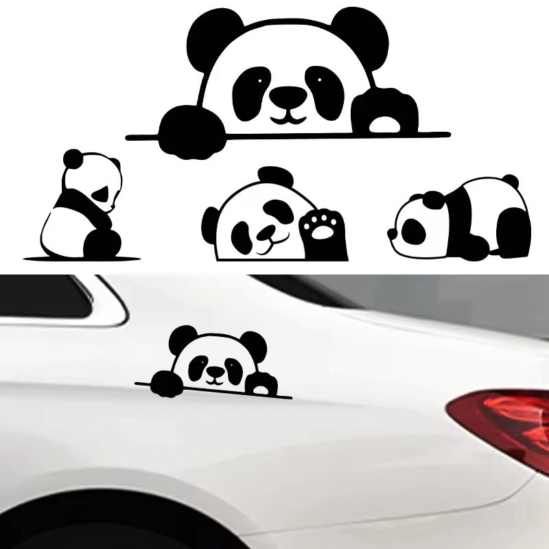 Funny Peeking Panda Car Stickers