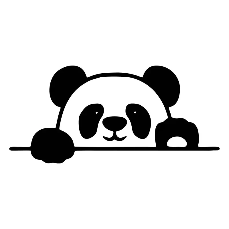 웃긴 엿보기 팬더 자동차 스티커