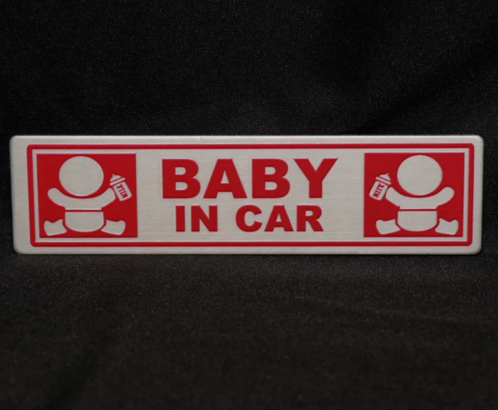 Safety Warning Aluminium Sticker