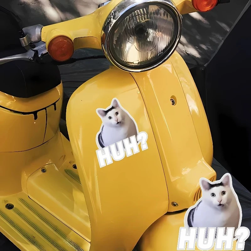 CHUH Cat Motorbike Sticker Funny Meme For Car high quality