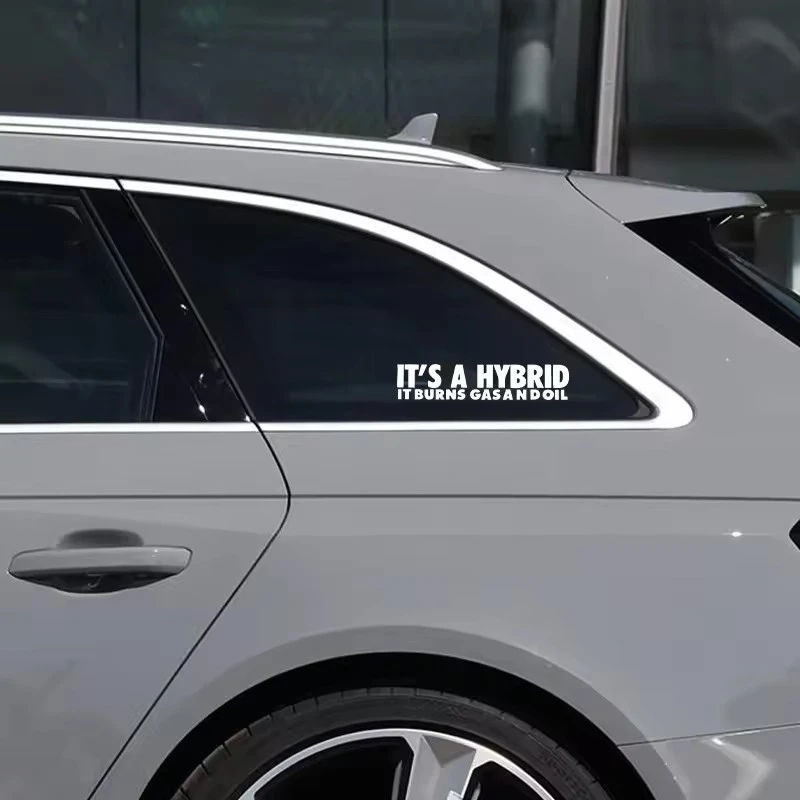 Funny Text Sticker For Hybrid Car