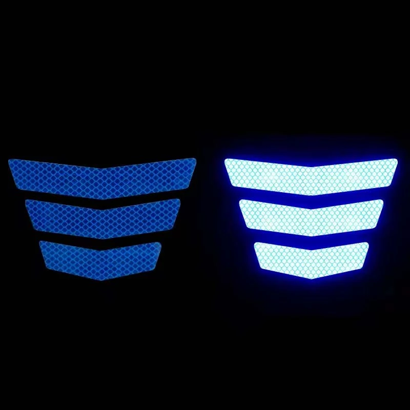 6Pcs Motorcycle Stickers Reflective Warning