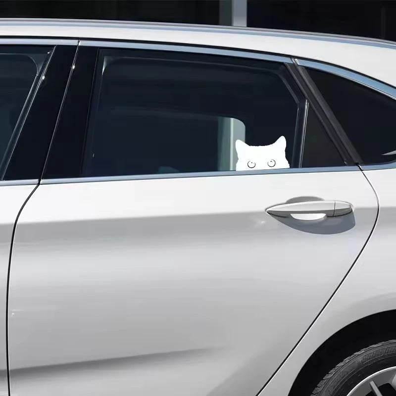 Cute Cat Peeking Sticker For Car Accessories