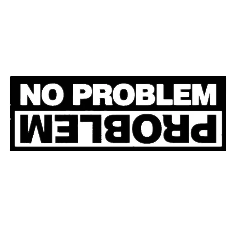 ET11370# Cut Vinyl Decal No Problem Car Sticker