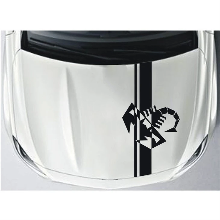 Abarth 500 Engine Hood Logo Decal