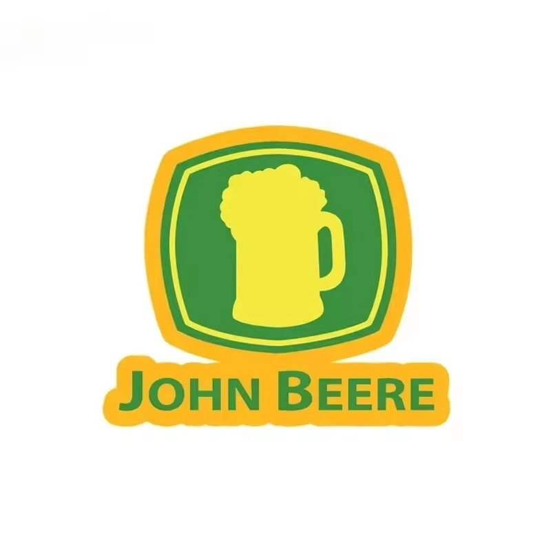 John Beer Funny Brand Logo Sticker