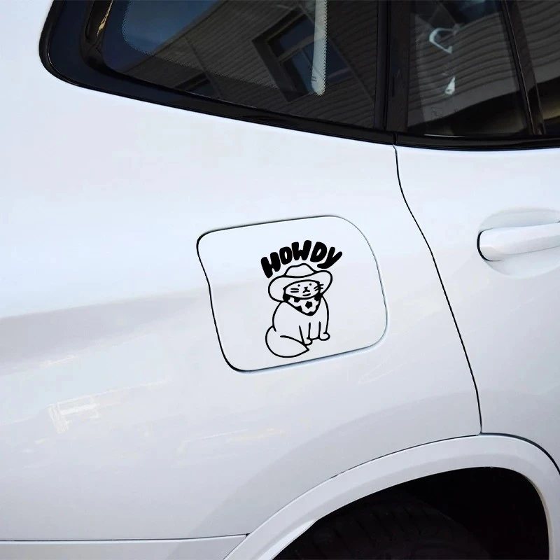 Funny Car Decals Howdy Cat Design Car Window Stickers best