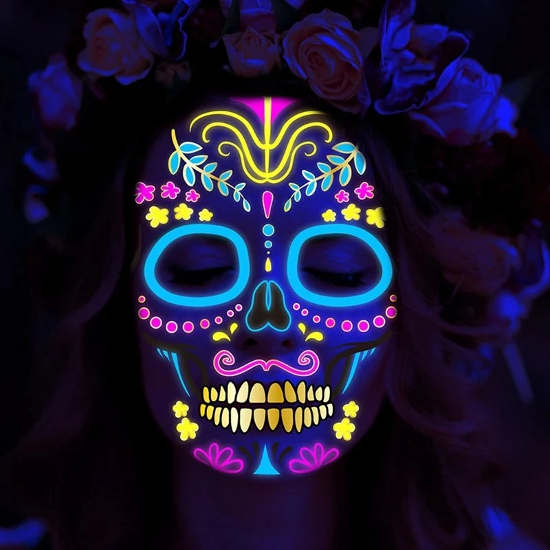 Halloween Stickers Luminous Face Tattoos For Mexican high quality