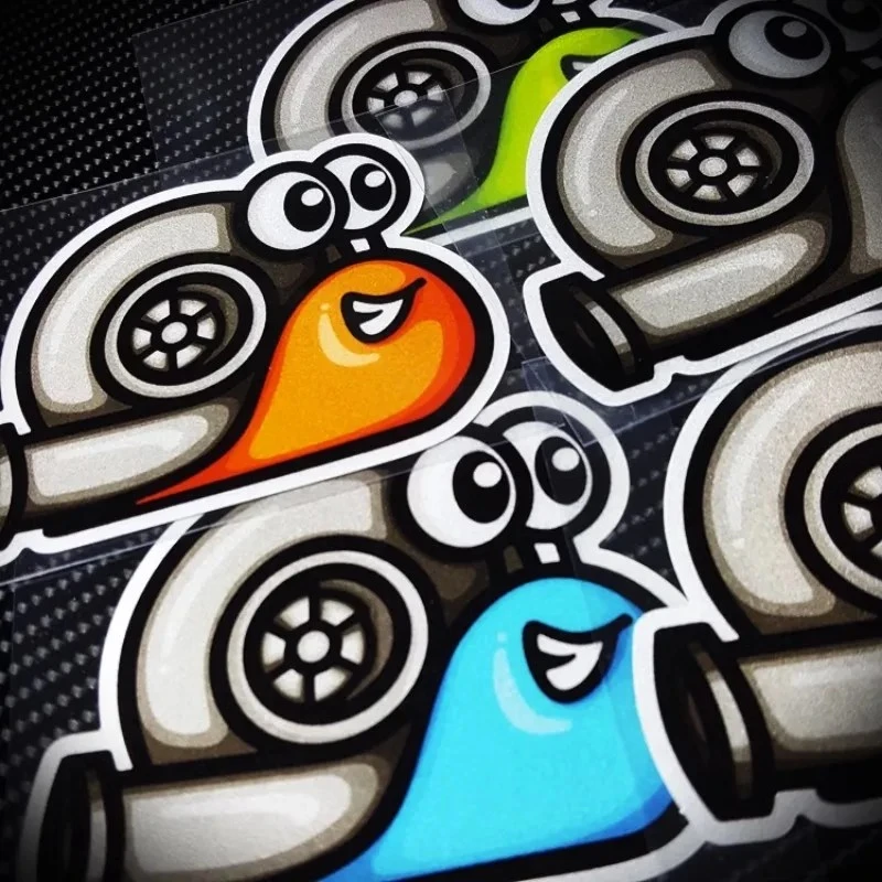Motocross Stickers Snail Turbo Anime Funny Decal suppliers