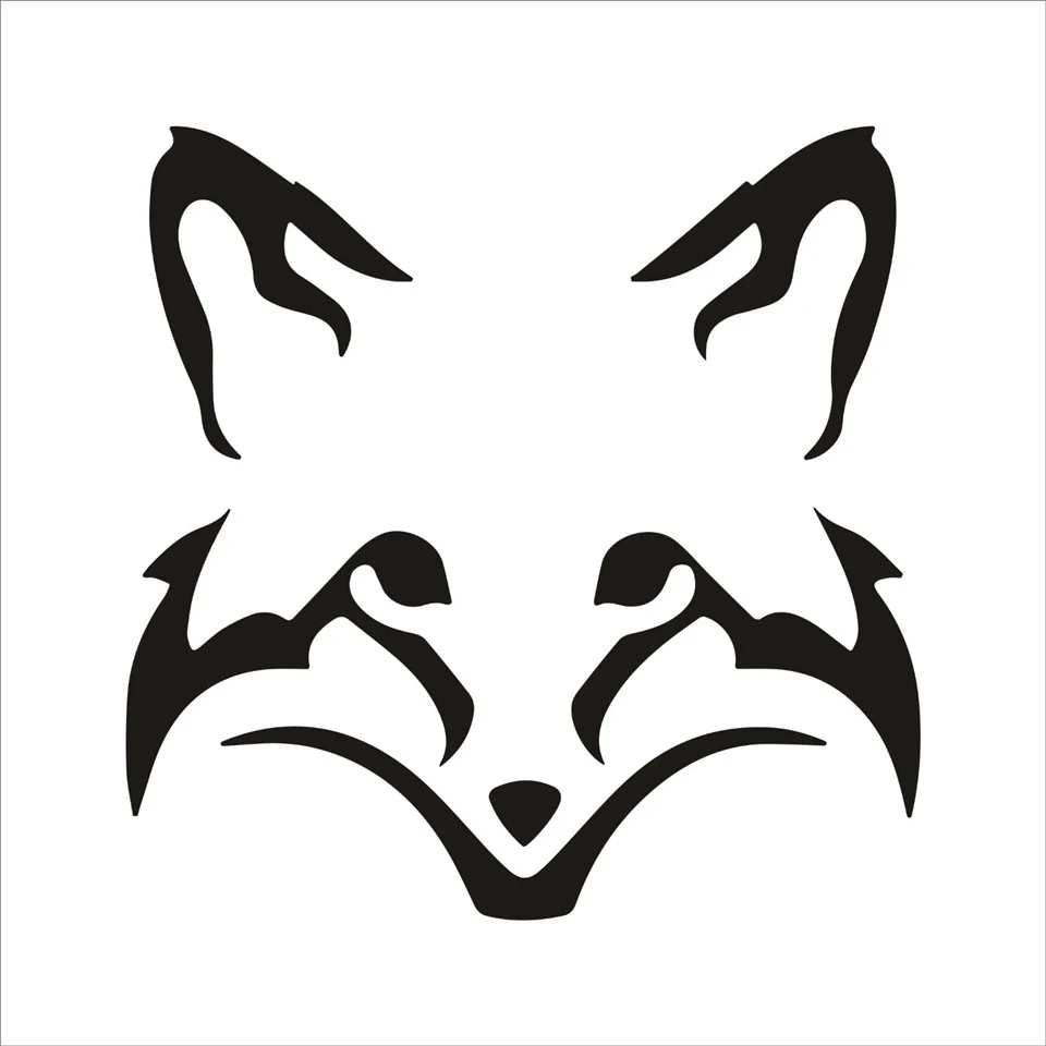 오토바이 데칼 귀여운 여우 얼굴