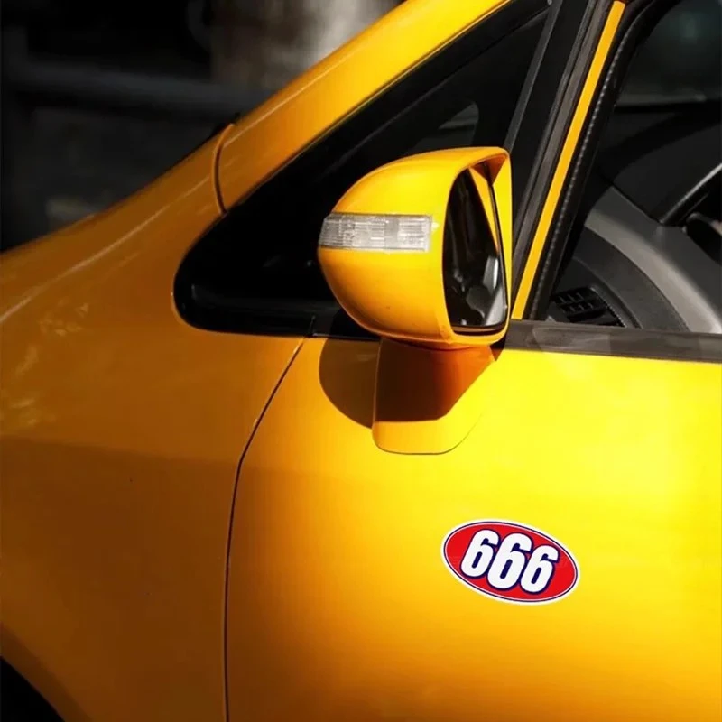 Number 666 Funny Motorcycle Sticker high quality