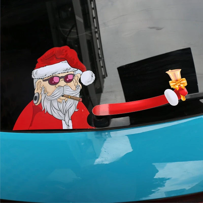 Santa Wiper Sticker Adhesive Sticker