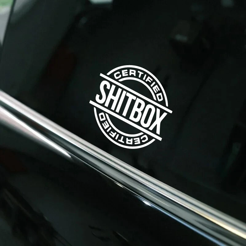 Shitbox 인증 Funny & Creative 자동차 스티커
