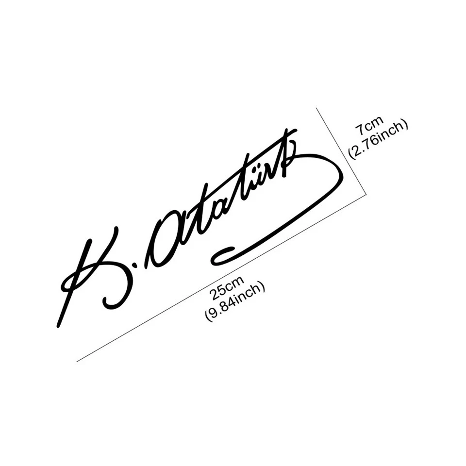 Signature Ataturk Creative Car Sticker Vinyl Screen