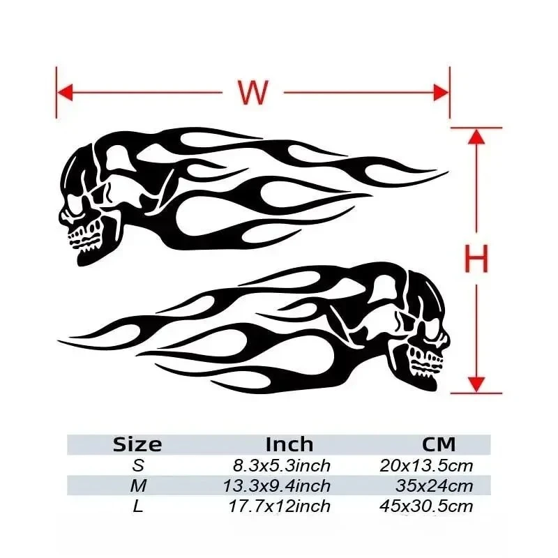 Skull Flames Badge Car Stickers suppliers
