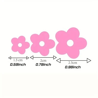 12pcs 다채로운 꽃 장식 비닐 데칼