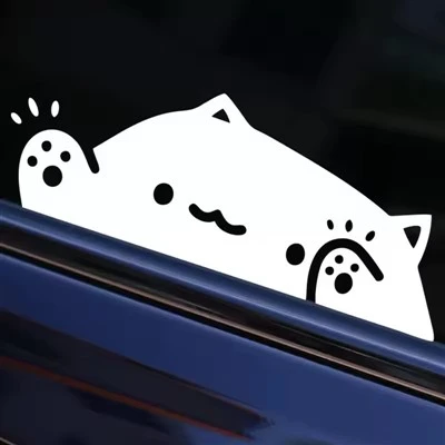 다채로운 레이저 귀여운 고양이 자동차 스티커