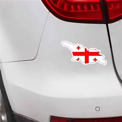 조지아 국기 지도 스티커