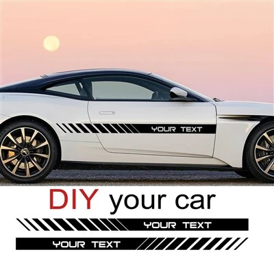 DIY 자동차 스티커 그래픽 스트라이프 사용자 정의 텍스트