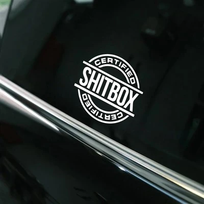 Shitbox 인증 Funny & Creative 자동차 스티커
