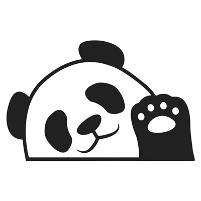 방수 엿보기 팬더 자동차 스티커