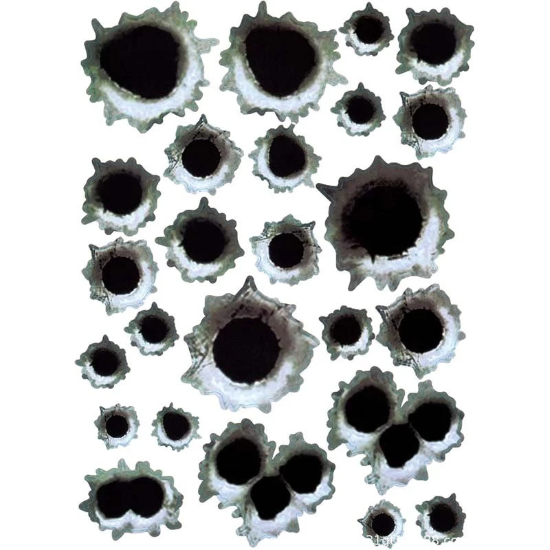 Sticker Bullet Holes Car