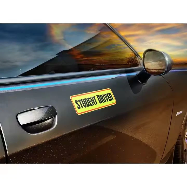Student Driver Safety Warning Style Reflective Stickers