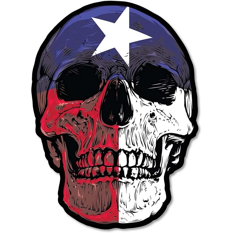 Texas Map Flag Adhesive Vinyl Sticker